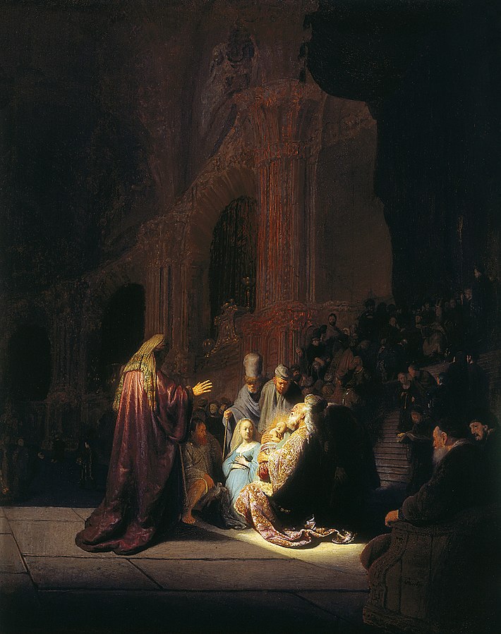 Simeono giesmė. Rembrandt, 1631