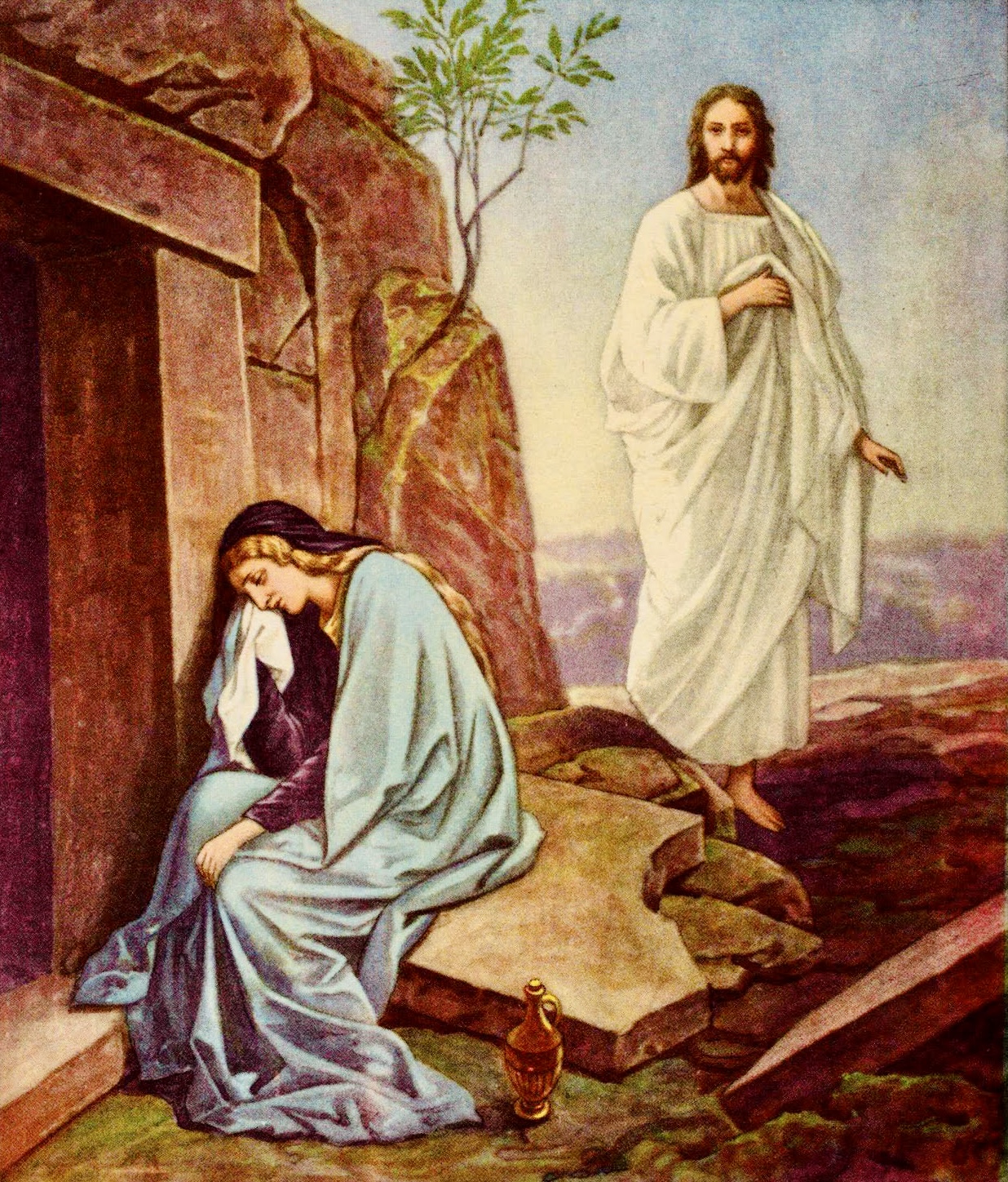 Marija Magdalena Magdalietė Jėzus prisikėlimas Velykos kapas 2
