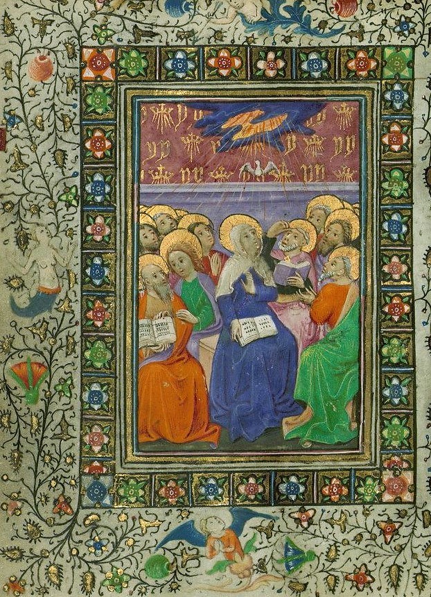 Sekmines.-Book-of-Hours-Pentecost-Walters-Manuscript-fol. Walters Manuscript fol., 15 a.